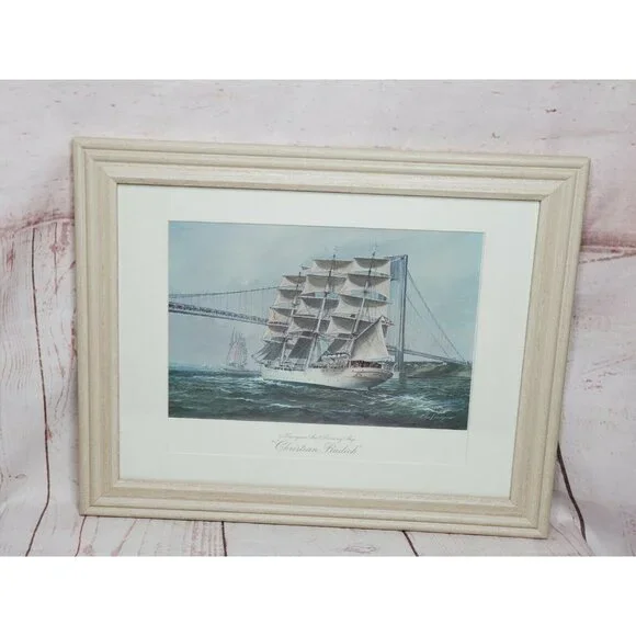 A Wilton Industries Charles Chas Lundgren Norwegian Sail Training Ship Painting